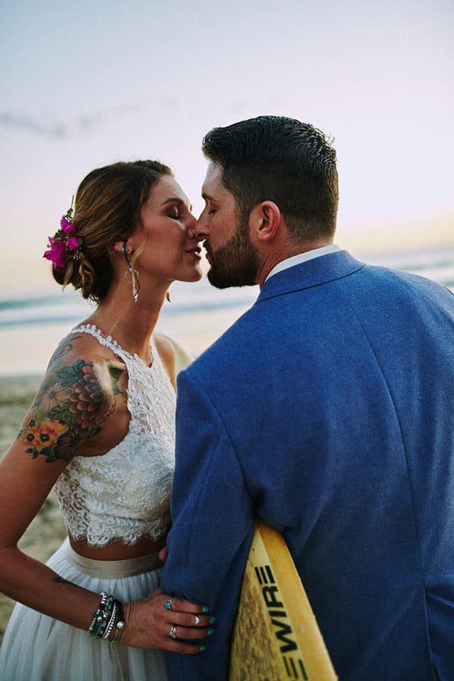 elopement wedding in playa avellanas captured by costa rica wedding photographer nosara wedding photographer