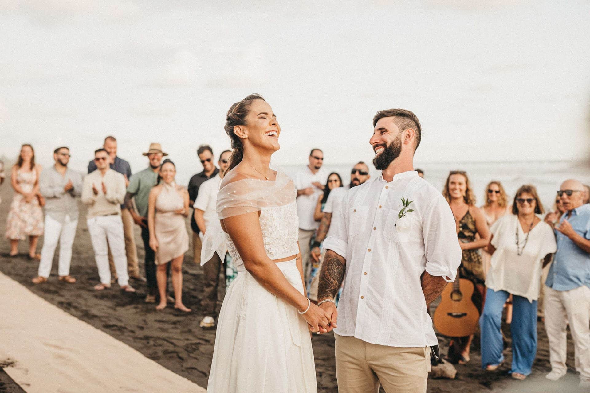 beach wedding ceremony in Hermosa Beach Costa Rica