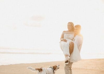 beach elopements in costa rica during sunset