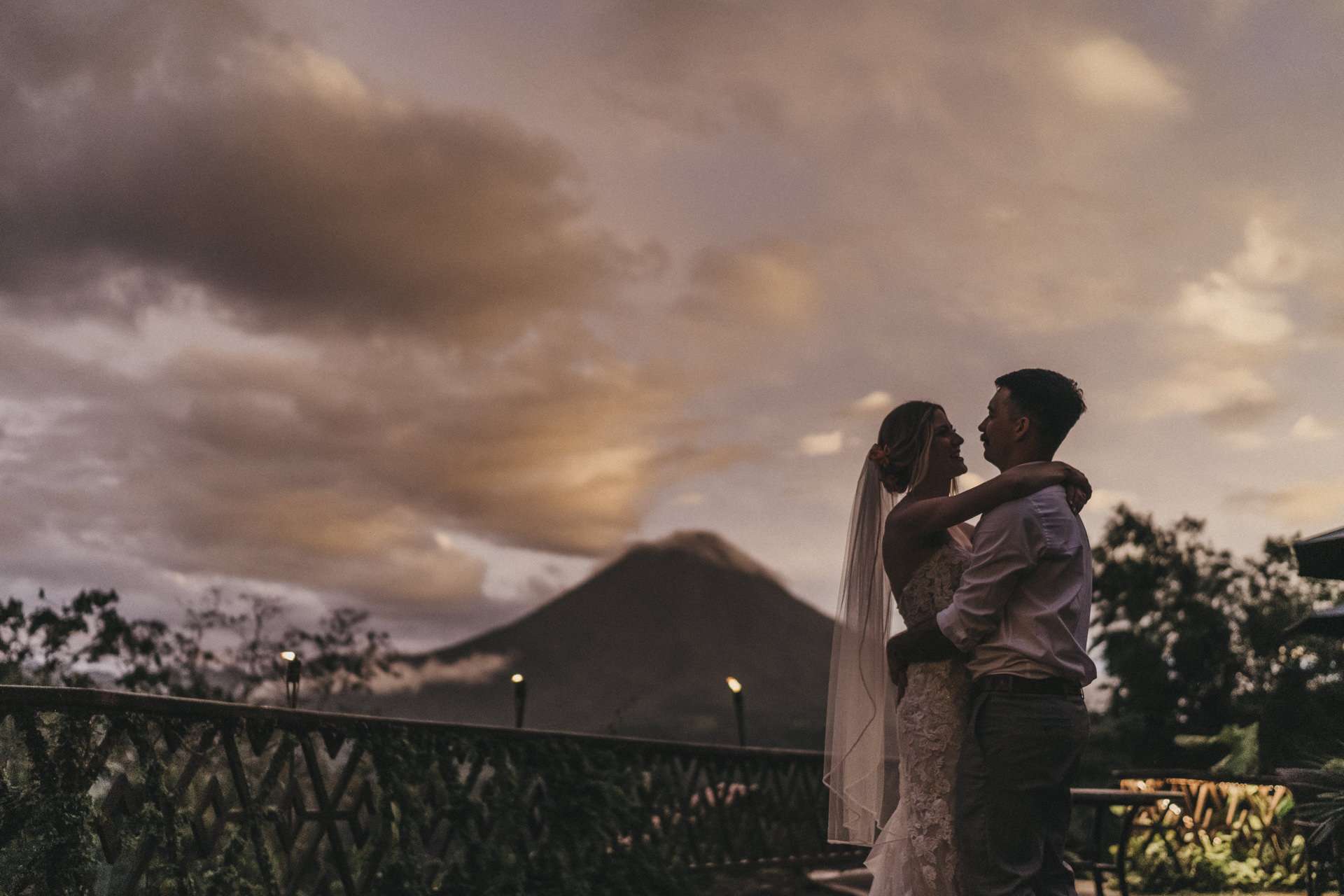 Wedding Photography arenal volcano sunset  Lighting