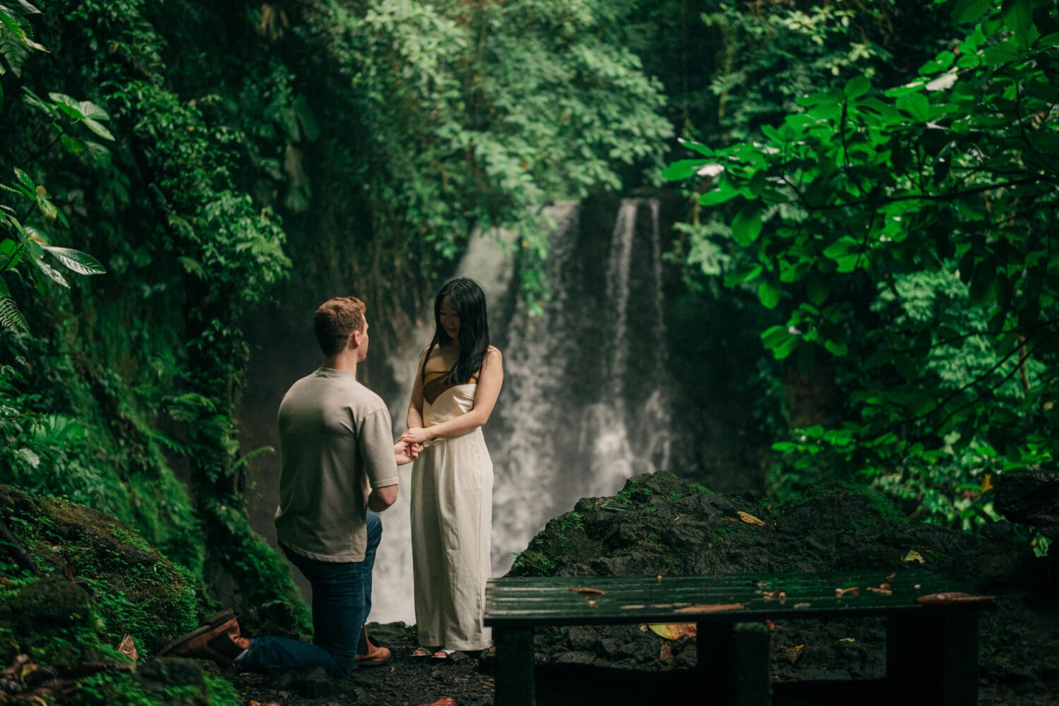 surprise proposal danta waterfall arenal observatory