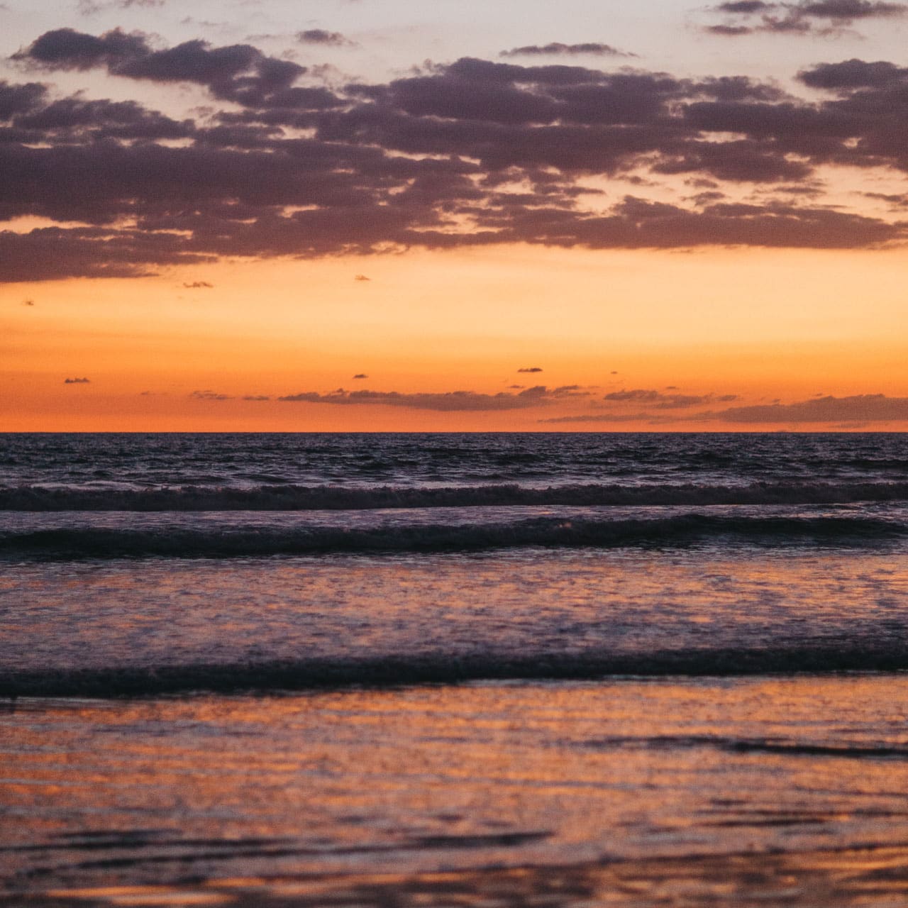 Pacific sunset over the ocean in Papagayo Costa Rica