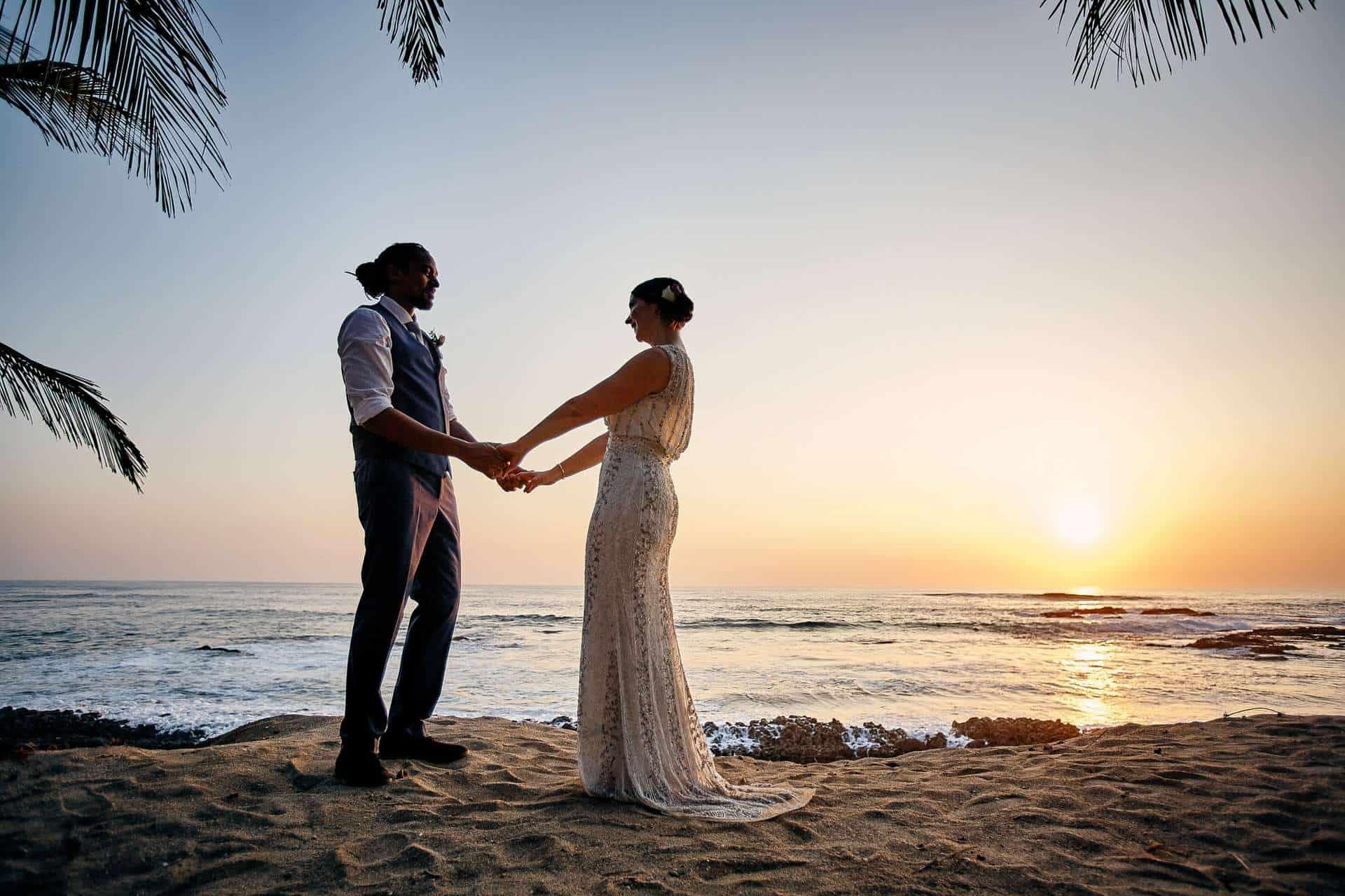 Costa Rica Wedding Photographer capturing a UK couple elopement at tamarindo beach guanacaste costa rica