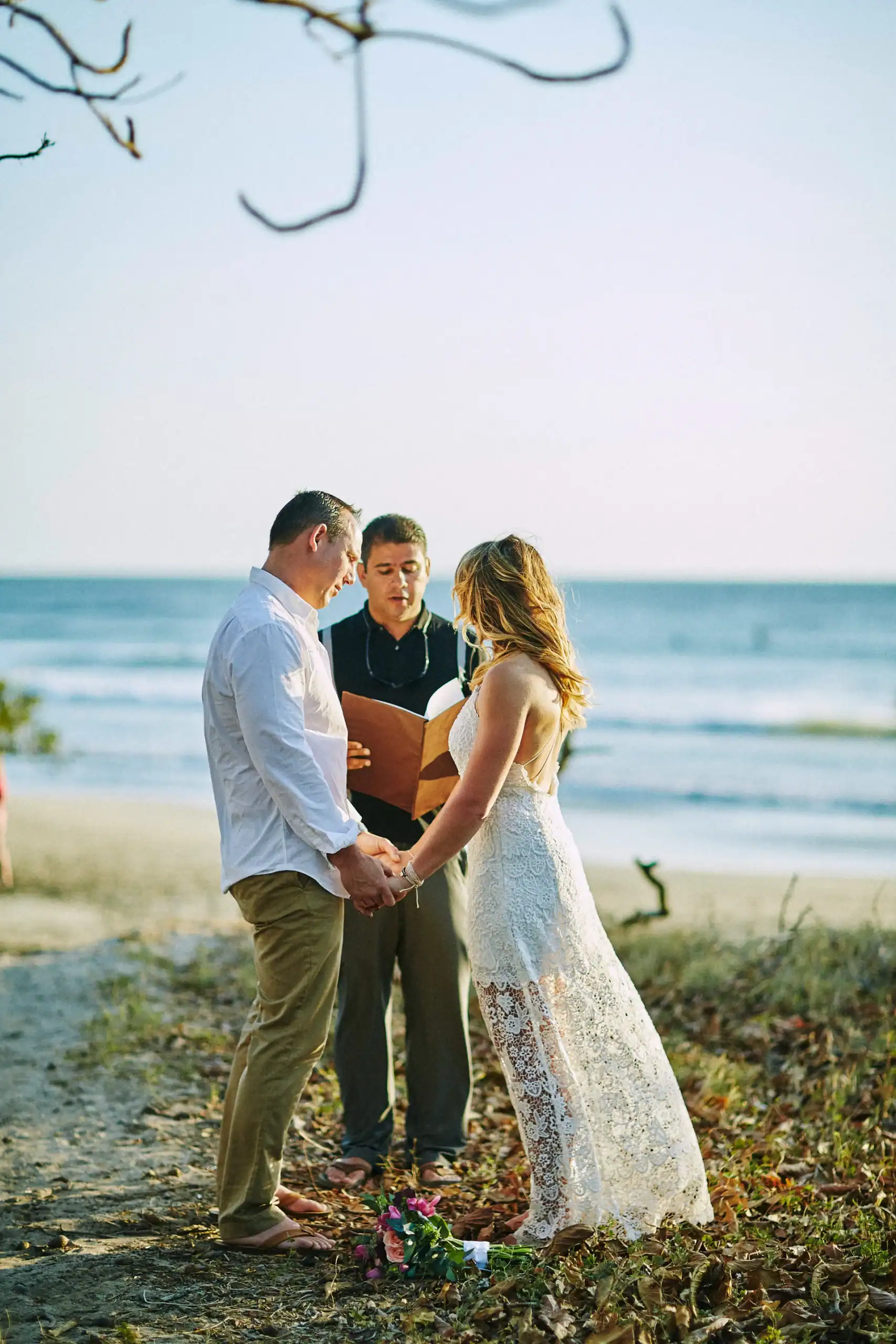 costa rica wedding photographer capturing a couple having an elopement in playa avellanas guanacaste costa rica